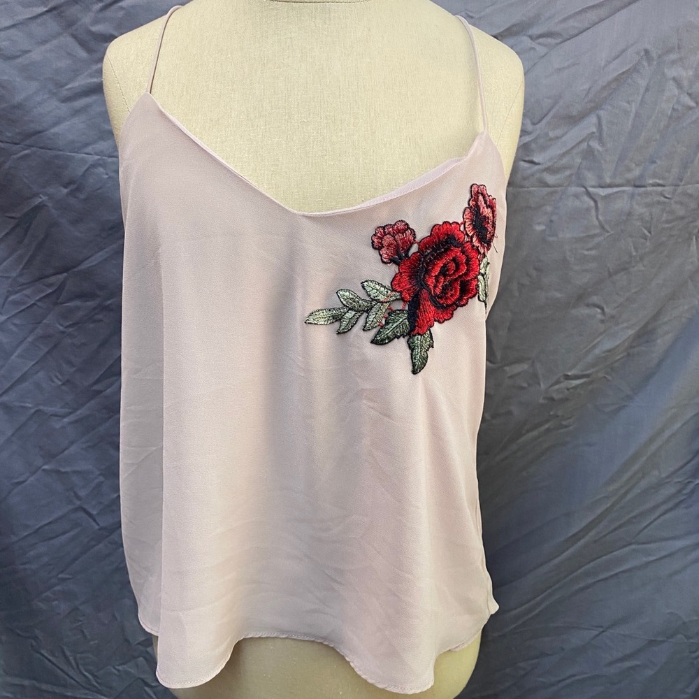 Embroidered Floral Tank Top